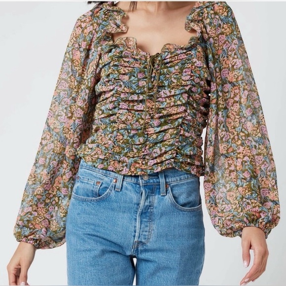 Free People Tops - Free People Women Mabel Printed Blouse
Garden Combo Floral
